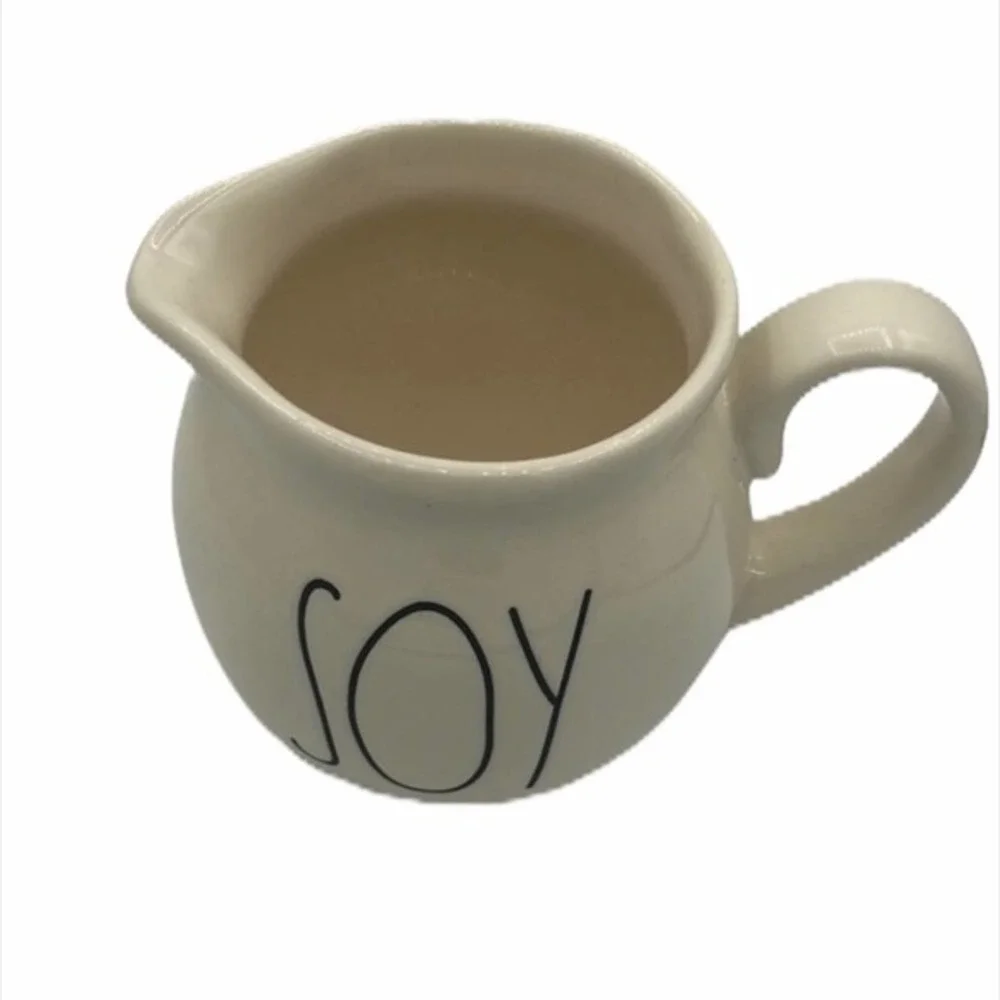 Rae Dunn Creamer “SOY” - NWOT | Artisan Home | Off White Black |